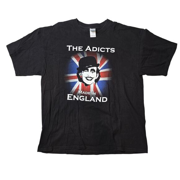 VTG the ADICTS Made In England World Tour 2003 Shirt Punk Orange ADX XL - Picture 1 of 6